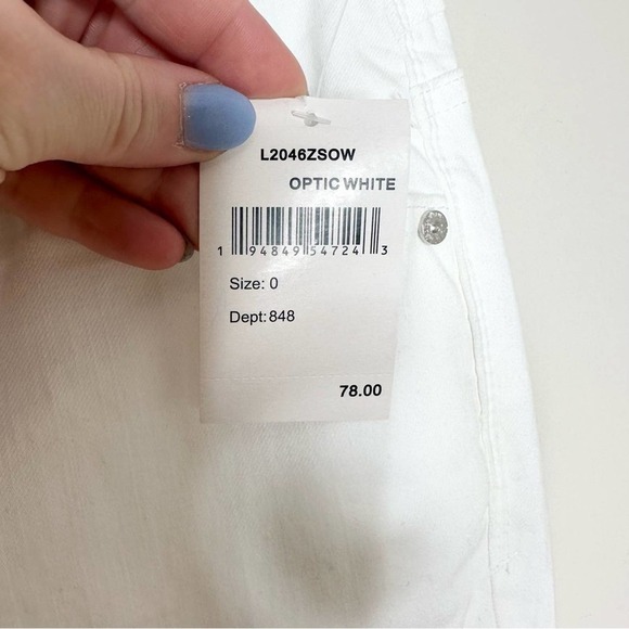 Wit & Wisdom Ab'Solution White  High Waist Raw Hem Straight Leg Jeans - Picture 8 of 8